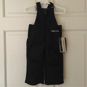 NEW ARCTIX (12M) Insulated Black Bib Overall Chest High Infant/Toddler